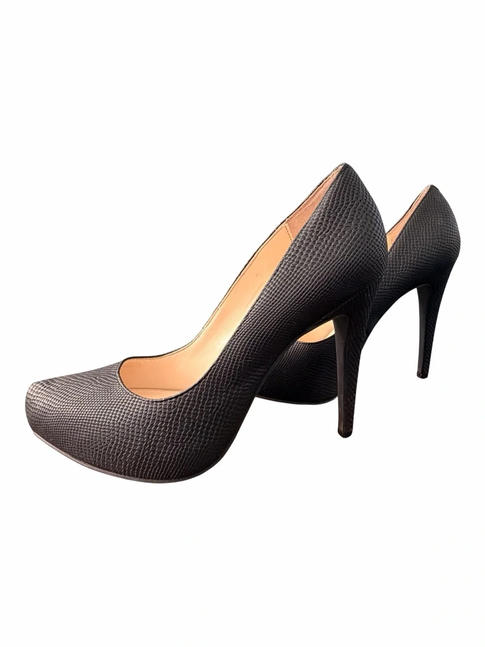 Jessica Simpson Parish Black Textured Platform Stiletto Pumps Heels Size 9M